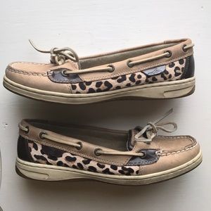 Cheetah print Sperrys